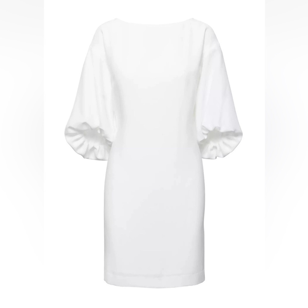 Banana Republic balloon-sleeve white dress size 10 NWT